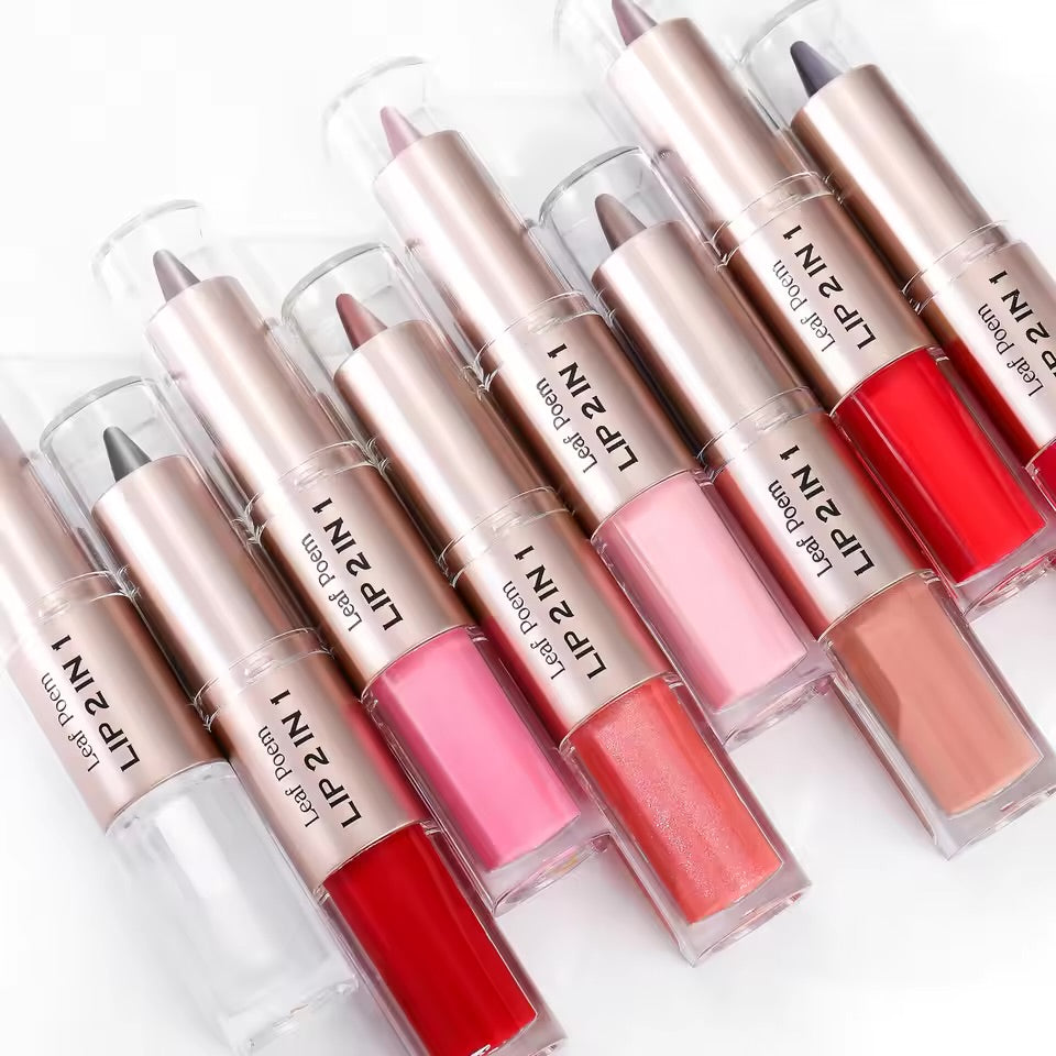 LipGloss & Rouge à Lèvres 2-en-1 – Ultra Pigmenté & Brillance Glossy